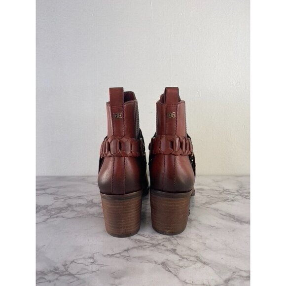 Sam Edelman Women's Dalma Red Ankle Boots Shoes SZ 7 Medium - Picture 8 of 9